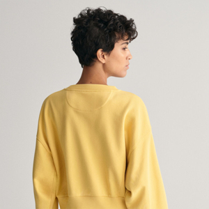 Sweat-shirt décontracté à manches longues et col rond avec épaules tombantes, motif graphique, coupe courte pour femme, respirant 2026 - Product Image 4