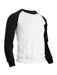 T-shirt à manches longues épais 100 % coton, col ras du cou raglan, logo personnalisé, tenue décontractée - Product Image 2