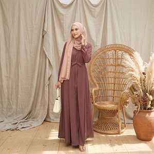 Best Selling Customized Women Designer Naqab Long Sleeve Burqa Ethnic Style Hijab Traditional Islamic Muslim Dresses Polyester - Product Image 2