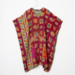 Best Quality Handmade <b>Kantha</b> Stitch Cotton Vintage Kaftan Cotton <b>Kantha</b> Quilted Women's Winter Wear Dresses - Product Image 6