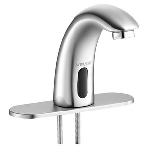 Rubinetto Automatico per Lavabo Bagno con Sensore di Movimento, Senza Contatto, Regolabile, a Batteria, con Copertura per Foro del Rubinetto del WC - Product Image 1