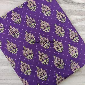 Tissu en coton imprimé traditionnel Jaipuri, coton cambriqué imprimé au bloc 60x60, tissu en coton à motifs. - Product Image 5