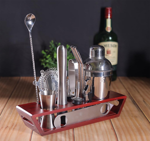 Kit de barman professionnel en acier inoxydable de luxe réutilisable, ensemble d'outils de bar pour shaker à cocktails - Product Image 2
