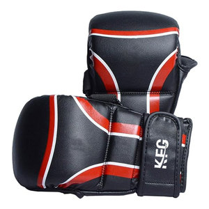 Guantes de Piel para Kick Boxing y MMA de Alta Calidad con Diseño Transpirable y Absorbente de Humedad para Entrenamiento de Fuerza y Soporte - Product Image 1