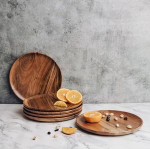 Assiettes en bois pour servir la pizza, accessoires de table en bois, assiettes en bois de qualité supérieure, artisanat - Product Image 1