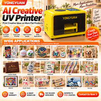 Printer Inkjet UV Flatbed XP600 Mesin Pencetak Warna Kreatif AI untuk Casing Ponsel, Gantungan Kunci, Bola Golf, Akrilik, Kayu, Logam, Kaca
