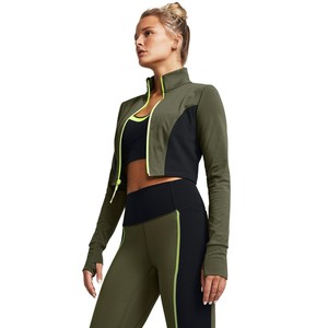 Chaqueta Deportiva Corta Impermeable para Mujer, Corte Ajustado, con Logotipo Frontal - Product Image 1