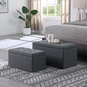 Set di Sgabelli e Pouf 2-in-1 a Doppio Uso - Product Image 2