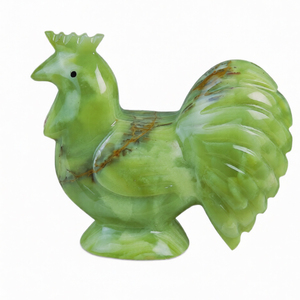 Coq en onyx de petite taille, artisanal et naturel, de qualité supérieure, fait main, à vendre - Product Image 1