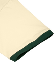 For Short Sleeve for Shirt with Green Contrast Trim Front Logo Oversized Fit Breathable Men's Casual <b>Top</b> - Product Image 3