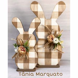 Plaque de bienvenue en bois découpée au laser avec lapin de Pâques et carottes, en MDF brut pour artisanat DIY, décoration de porte pour enfants, Pâques - Product Image 5