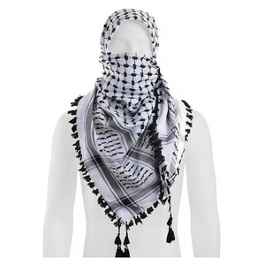 Pañuelo Cuadrado Unisex con Estampado Geométrico Blanco y Negro, Multifuncional, Estilo Étnico, Accesorio para Exteriores para Todas las Estaciones - Product Image 1