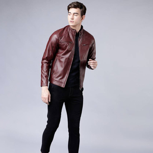 Top Quality Online Selling Fashionable <b>Men</b> <b>Leather</b> <b>Jacket</b> <b>Men</b> Clothing Outdoor Wear Heavyweight <b>Leather</b> <b>Jacket</b> OEM Service - Product Image 4
