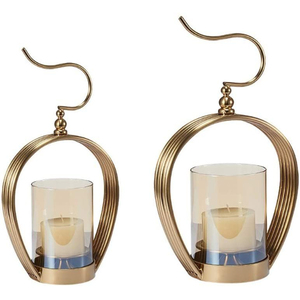 Nordic <b>Brass</b> Wire <b>Lantern</b> With Clear Glass Hurricane Candle Holder For Home Decoration Hurricane Candle Holder On Sale - Product Image 4
