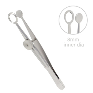 Forceps pour chalazion Ayer, diamètre intérieur 8 mm, longueur totale 9 cm, instrument chirurgical ophtalmique en acier inoxydable - Product Image 2
