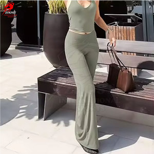 Pantalon évasé pour femme, fabriqué au Pakistan, confortable, à taille élastique, idéal pour les loisirs, les voyages et un look élégant. - Product Image 6
