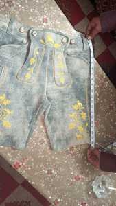 Men's Lederhosen Shorts High Waist Embroidered <b>Animal</b> <b>Pattern</b> Button Fly Vintage Breathable Casual Trachten Bavarian - Product Image 5