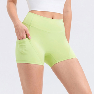 Wholesale Custom Logo Ladies Compression Gym Workout Yoga Shorts Comfortable Quick Dry Butt Lift Running Shorts For Women - Product Image 2