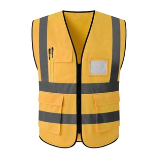 <b>Top</b> Quality Hi Visibility Red Safety Vest with <b>Reflective</b> Stripes and Multiple Pockets Unisex Workwear - Product Image 3