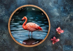 Elegante Plato de Madera con Diseño Esmaltado, Bandeja de Madera, Bandeja Esmaltada, Plato Impreso a un Precio Muy Competitivo - Product Image 4