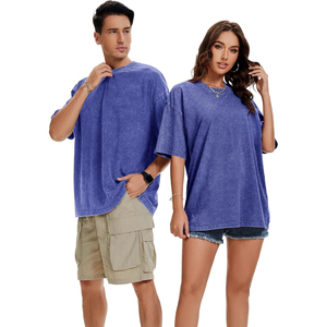 T-shirt surdimensionné personnalisé délavé à l'acide avec impression graphique en relief, en coton premium haute densité – Fournisseur de t-shirts tendance - Product Image 2