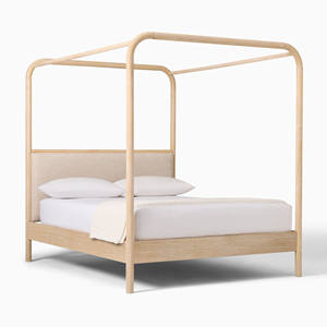Juego de Dormitorio de Lujo Estilo Francés, Estructura de Cama Diván de Madera de Teca con Diseño de Dosel - Baila - Product Image 1