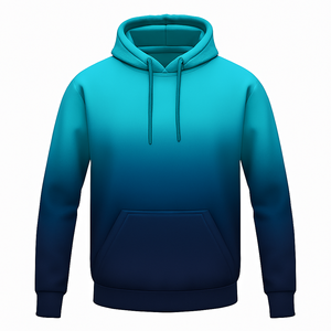 Casual Sublimation <b>Ombre</b> Hoodie Pullover Sweatshirt for Men and Women, Soft Hooded <b>Top</b> for Streetwear Fashion - Product Image 5