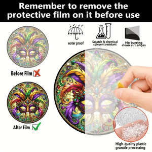 CIFbuy Acchiappasole a Tema Maschera Maltese, Decorazione in Acrilico Effetto Vetro Colorato, da Appendere a Finestre, Pareti, Portico, Patio, Giardino, per Festival - Product Image 3