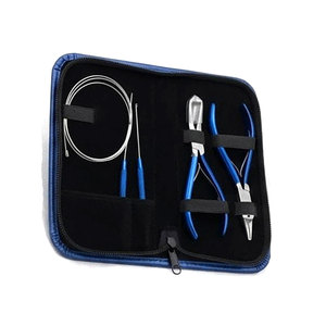 Kit de Herramientas Profesionales para Extensiones de Cabello, Alicates de Acero Inoxidable con Anillos Micro para Instalación y Remoción de Extensiones de Cabello Humano Natural - Product Image 4