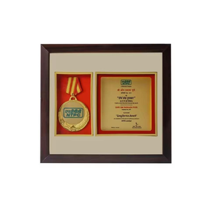 Excellent Quality Metal Display Plaque with Medal Certificate Eco-Friendly 11x9" for Long Service Awards-Wholesale Supply India - Product Image 1