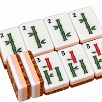 Tuiles de Mahjong Américaines en Acrylique à Motifs Floraux Cuivrés, Ensemble de 160 Pièces pour Boutiques de Cadeaux et Fournitures de Détail