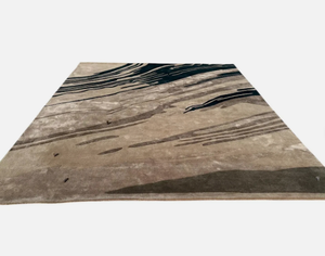 Alfombra Moderna de Lana con Diseño de Ondas, Hecha a Mano, Ecológica, Antideslizante, para Sala de Estar, Niños, Adultos, Uso Comercial y de Oración - Product Image 2