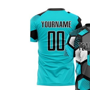 Maillot de football personnalisé pour compétition, T-shirt de sport léger, respirant et à séchage rapide pour l'entraînement et les matchs d'équipe - Product Image 3