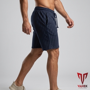 Men's Solid Cotton Bermuda Shorts Elastic Waist Heavyweight 180g Washed Finish Silk Screen Printed Hip Hop Style Casual Mid Rise - Product Image 4