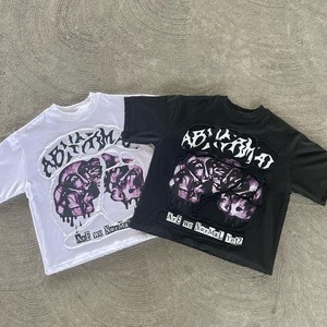 เสื้อยืดคอกลมทรงหลวมพิมพ์ลายตามสั่ง ผ้าคอตตอนหนานุ่ม สั่งผลิตได้จำนวนน้อย จัดส่งรวดเร็ว - Product Image 3