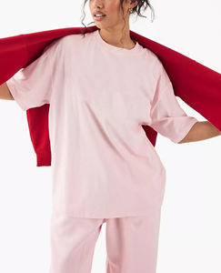 Nouveau T-shirt Oversize Femme Col Rond Été 2026 – Impression Graphique Personnalisée, Logo, Coton Écologique Séchage Rapide, Coupe Ample - Product Image 3