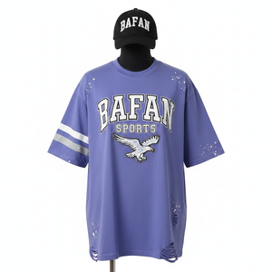 Camiseta Extra Grande para Mujer, Algodón Jersey Premium GSM, Suave y Transpirable, Impresión en Pantalla Morada, Logotipo Personalizado, Camisetas Extra Grandes de Algodón para Mujer - Product Image 6