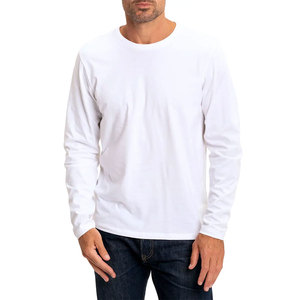 T-shirts à manches longues pour hommes, coupe décontractée, 100% coton, poids lourd 240 GSM, couleur unie, col rond, haute qualité - Product Image 4