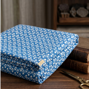 Tela de Algodón con Estampado a Mano Buti en Azul Índigo, Suave y Transpirable, para Prendas Femeninas, Vestidos, Kurtis, Costura y Manualidades - Product Image 4
