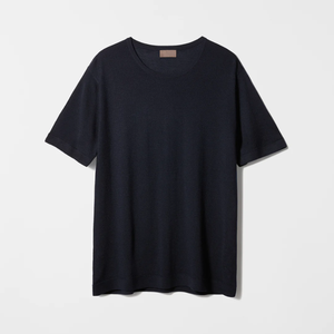 Crew Neck Short Sleeve Cashmere <b>Wool</b> t <b>Shirt</b> T-<b>shirt</b> for Men - Product Image 3