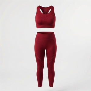 Latest Design Womens Yoga Set Solid Customized Color Gym Fitness Activewear Wholesale Workout Clothing <b>Low</b> MOQ Picks - Product Image 1