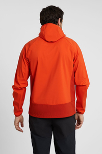 Veste polaire softshell à capuche pour homme, col montant, fermeture éclair intégrale, coupe-vent décontractée pour l'automne - Product Image 2