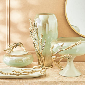 Nuevo Diseño en Oferta, Tazón de Vidrio Redondo de Lujo para Servir Alimentos con Tapa Dorada a un Precio Impresionante - Product Image 2