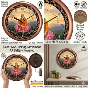 นาฬิกาแขวนผนังตกแต่งสไตล์โมเดิร์น ลายเซียบะบา ฮวงจุ้ย แบรนด์ลิวิยา พลาสติก พิมพ์ลายดิจิตอล  ของขวัญส่วนตัวสำหรับวันแม่และวันอีสเตอร์ - Product Image 5