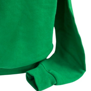 Women's Green Crew Neck <b>Sweatshirt</b> with <b>Pink</b> SheeWee Embroidery Long Sleeve Pullover Casual Cozy Fleece Fashion Streetwear - Product Image 6