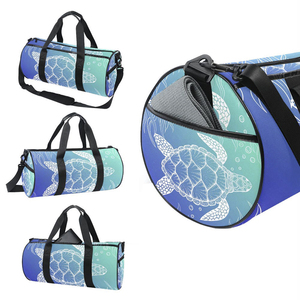 Modern Galaxy Geometric Pattern Polyester Duffle <b>Bag</b> with Adjustable Strap Zipper Closure <b>20L</b> Capacity for Unisex Sports Use - Product Image 5