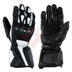 Gants de moto en cuir longs à haute protection avec protection des phalanges pour hommes et femmes, résistants aux chocs, pour la conduite de moto - Product Image 3