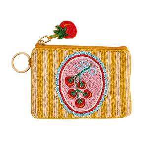 Monedero elegante con bordado de cuentas para uso diario, monedero artesanal con cuentas y diseño floral. - Product Image 1