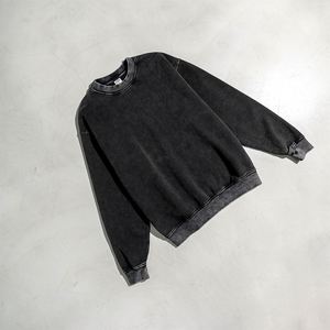เสื้อสเวตเชิ้ตคอกลมโอเวอร์ไซส์แบบยูนิเซ็กซ์ สีพื้น ผ้าถักเนื้อฝ้าย สวมใส่สบาย สไตล์ลำลอง เหมาะสำหรับฤดูใบไม้ร่วง แขนเสื้อแบบปกติ - Product Image 5