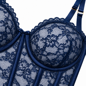 Haut Corset en Dentelle pour Femme, Style Bustier en Maille Florale, Camisole Élégante Vintage Sexy, Lingerie, Vente en Gros, OEM, ODM, Vêtements Personnalisés - Product Image 4